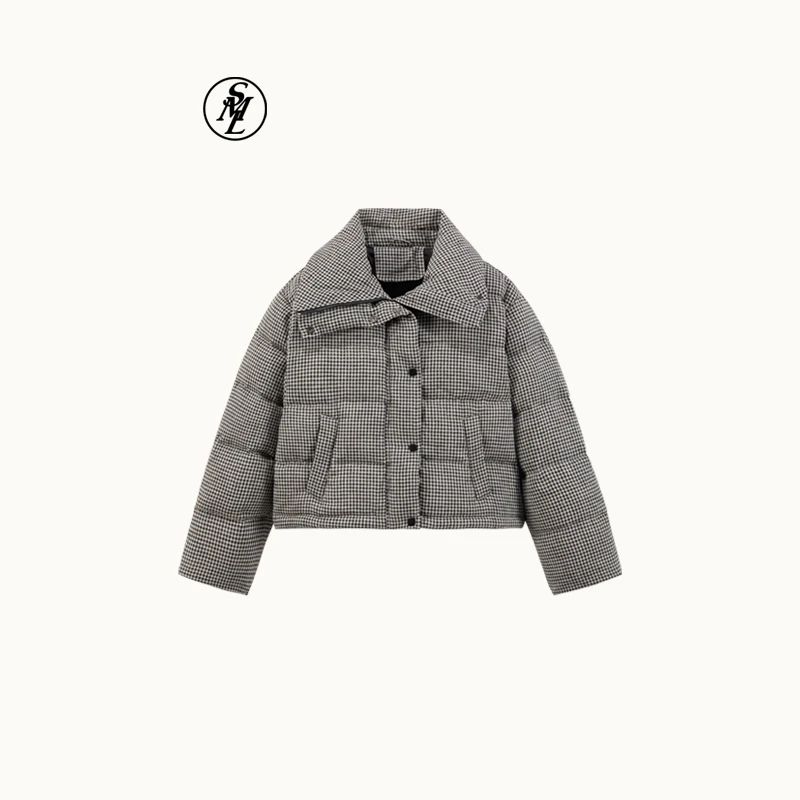 【SHUANGMUL】<亚麻之舞长袖>90白鹅羽绒服