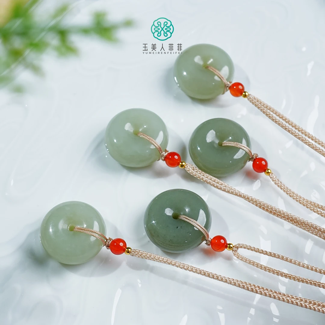 珠光宝气*-和田玉平安扣吊坠约25mm-多样性发一