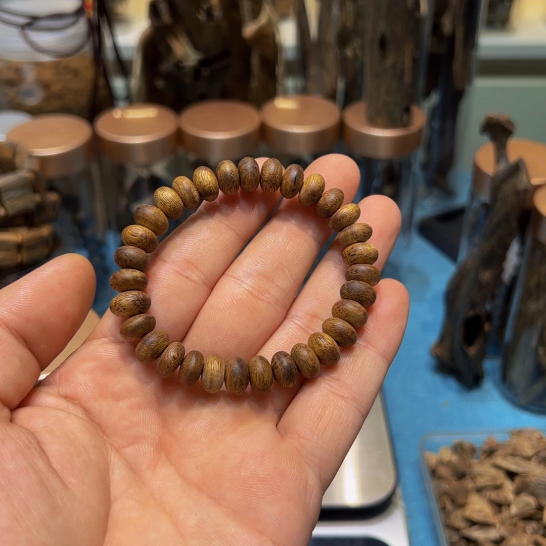 沉香手串芊**界奇楠乌身单圈6.5克