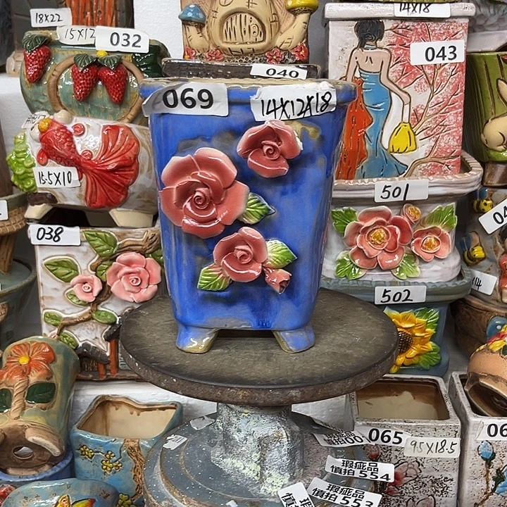 粗陶材质多肉花盆