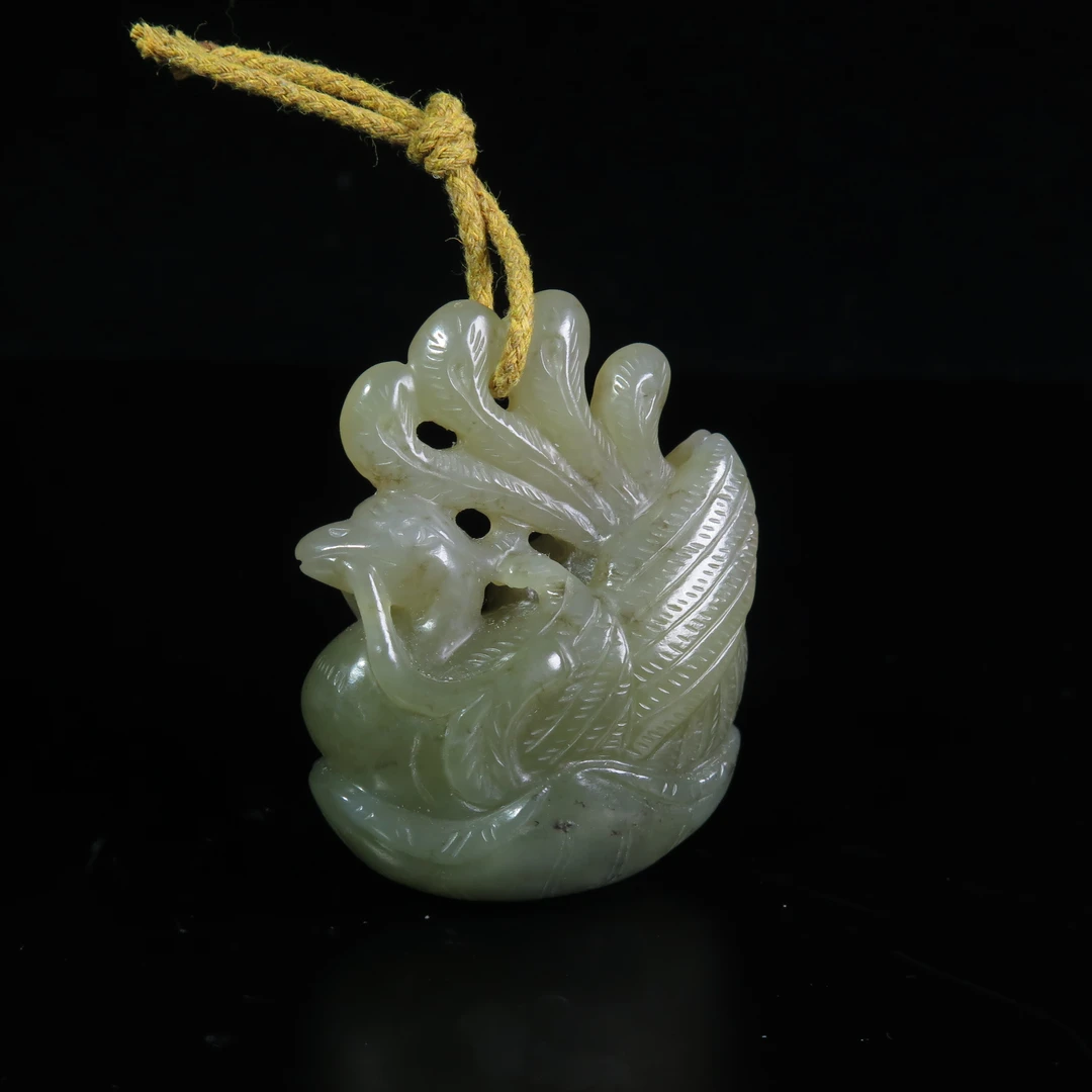 晚清民国玉瑞鸟挂件/MZ549539/和田玉/民族文物