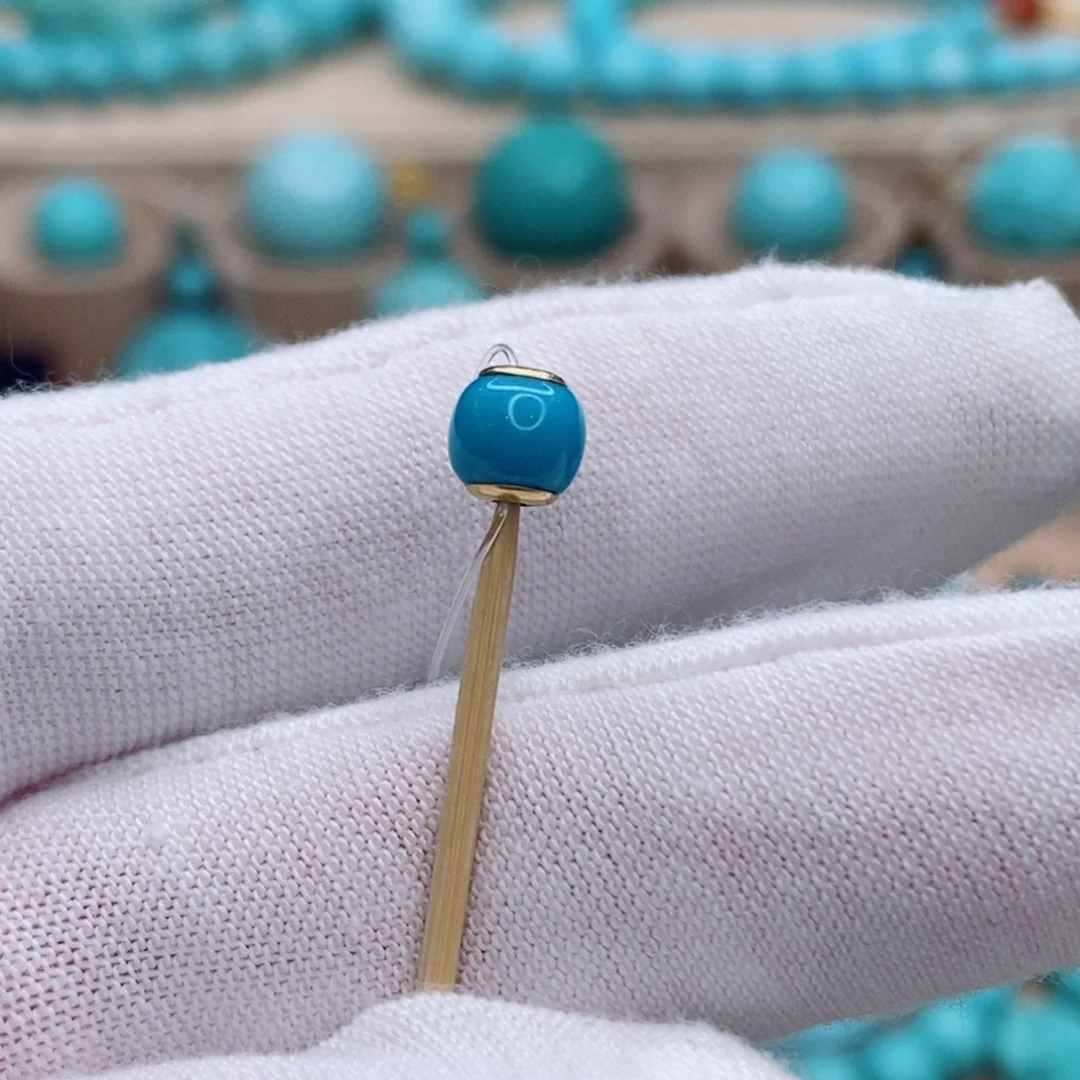 绿松石未镶嵌珠宝奇石5.8mm