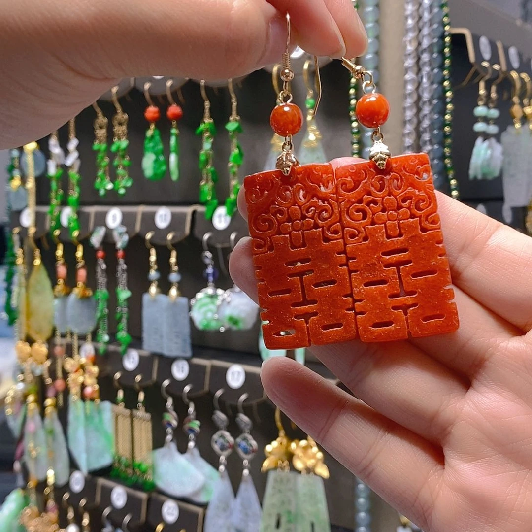 未镶嵌翡翠耳饰翡翠