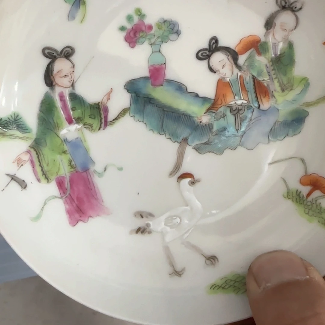 瓷片摆件手绘瓷器全部处理