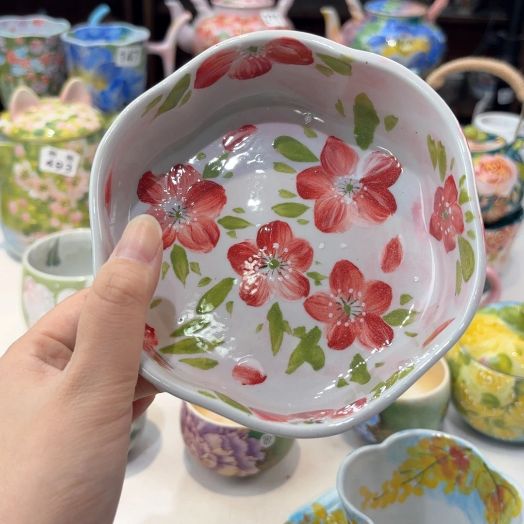 景德镇手绘高温釉下彩陶瓷茶具