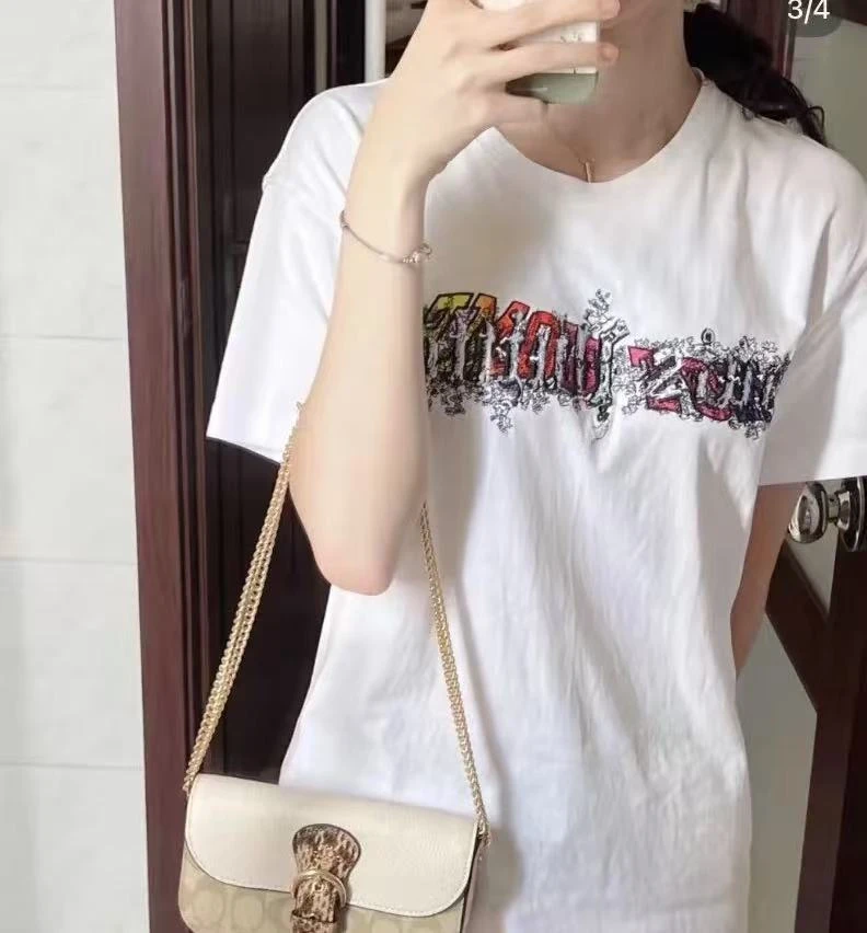 99新 LouisVuitton/路易威登 sm12147156 白色绿野仙踪logo短袖 M