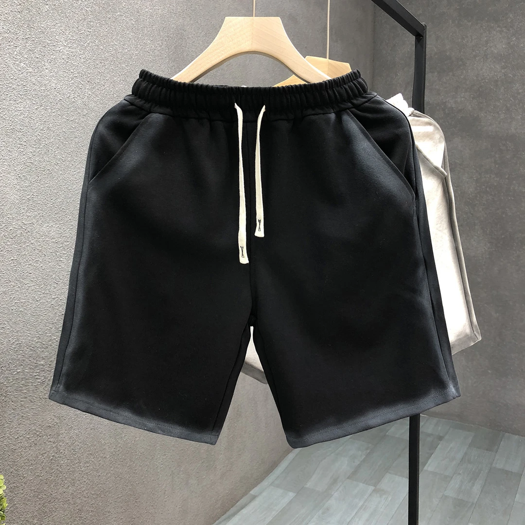 流行白灰色休闲短裤男生夏天运动五分裤2025夏季新款男士百搭