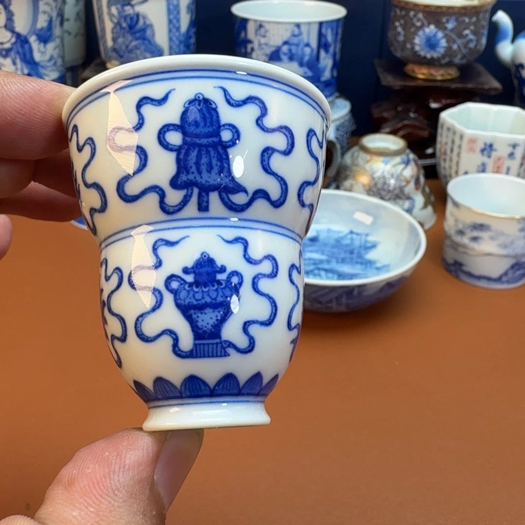 转***é杯子景德镇全手工手绘陶瓷