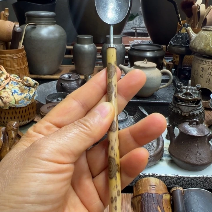 纯银精美小茶铲很漂亮