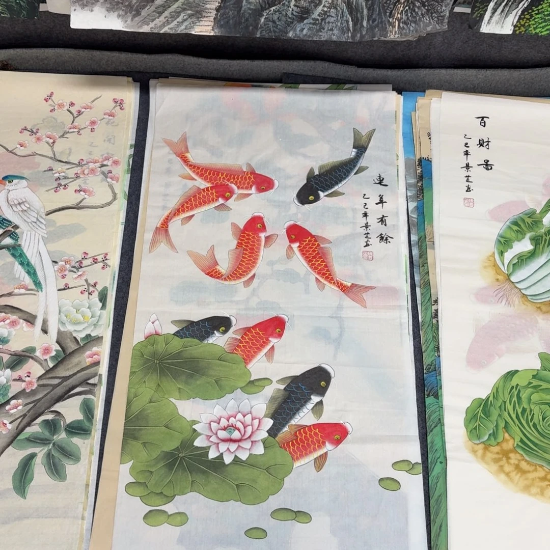 国画100×50工笔手绘画画画