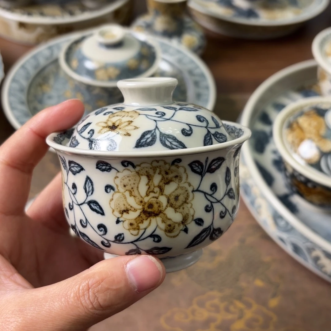 摆件陶瓷景德镇手绘茶器