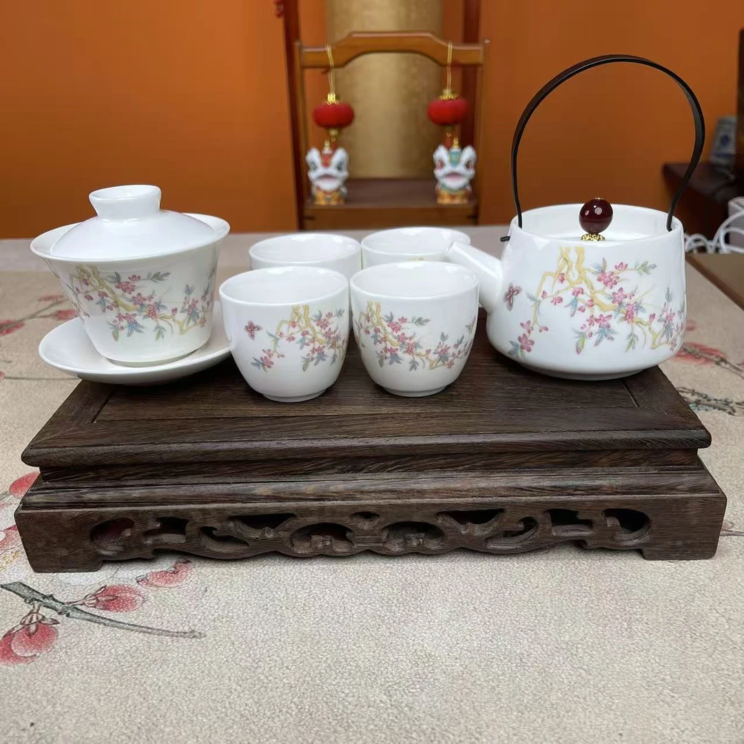 蝶恋花提梁壶+盖碗+四杯ZH4337
