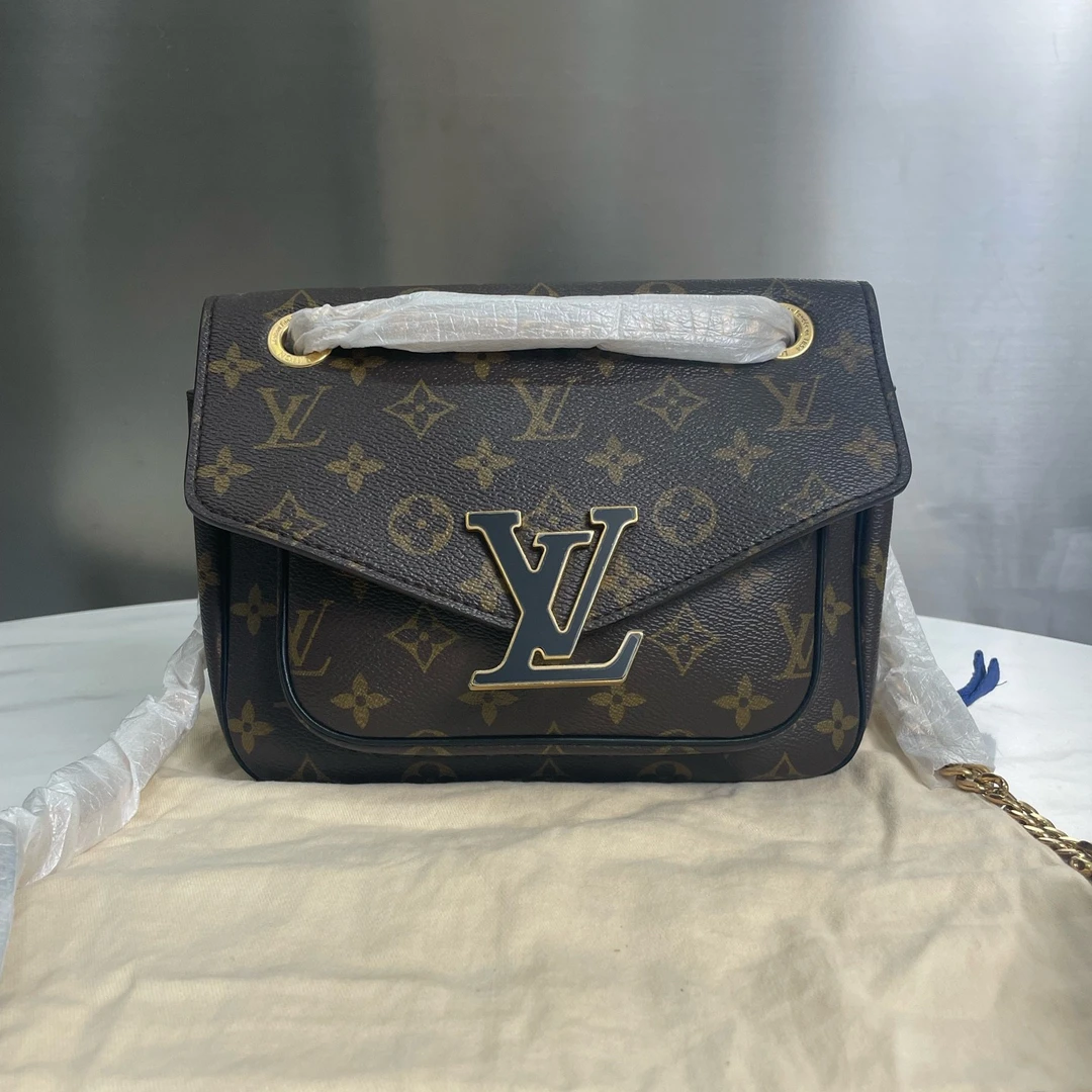 99新 LouisVuitton/路易威登 芯片款Passy邮差斜挎单肩包15621201