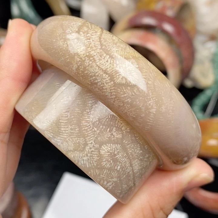 硅化玉未镶嵌手镯（圆镯）54