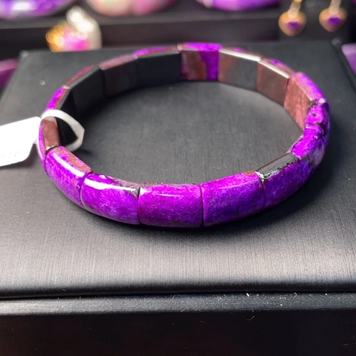 苏纪石（舒俱来）未镶嵌火焰丝绒镯排