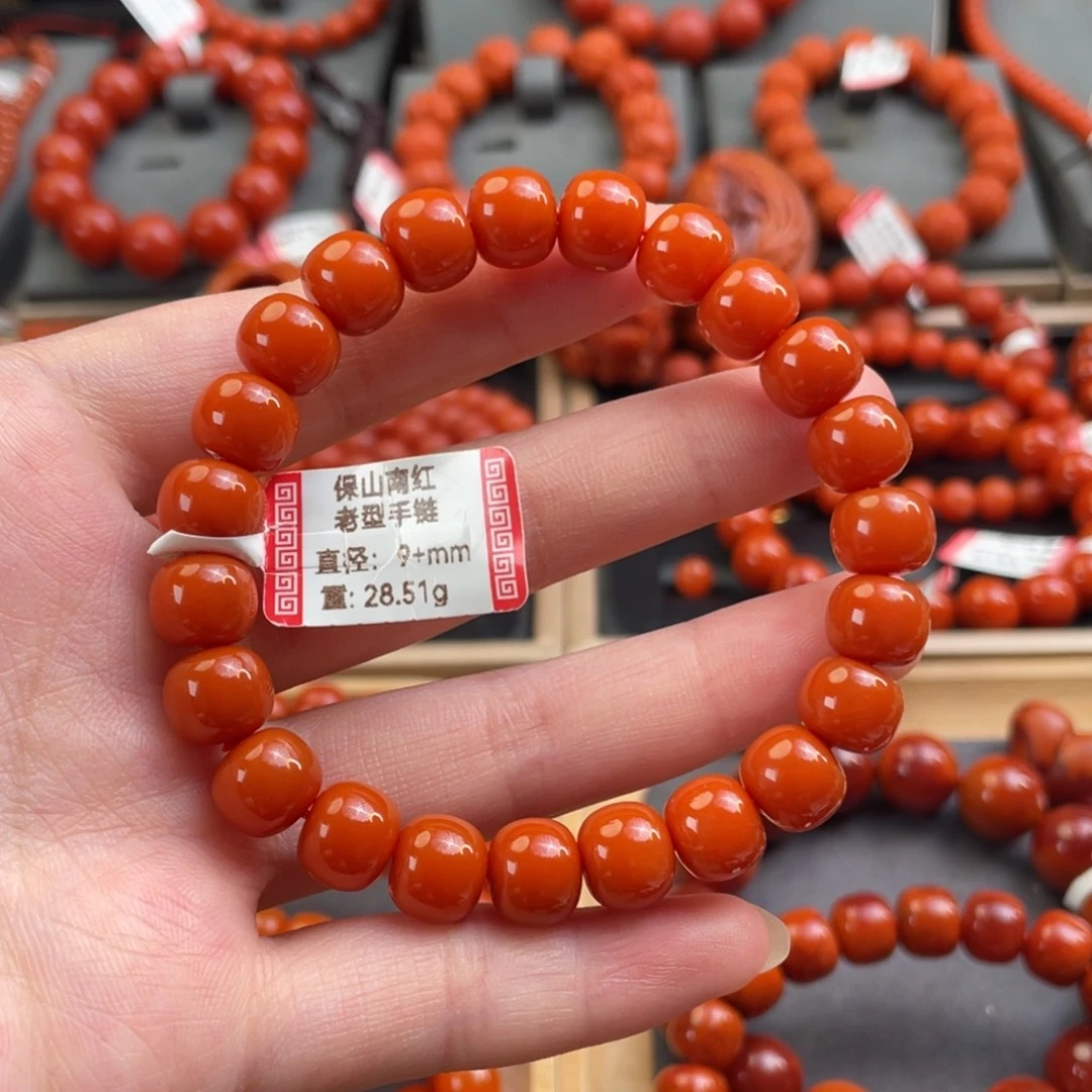 未镶嵌保山单圈9+mm南红玛瑙