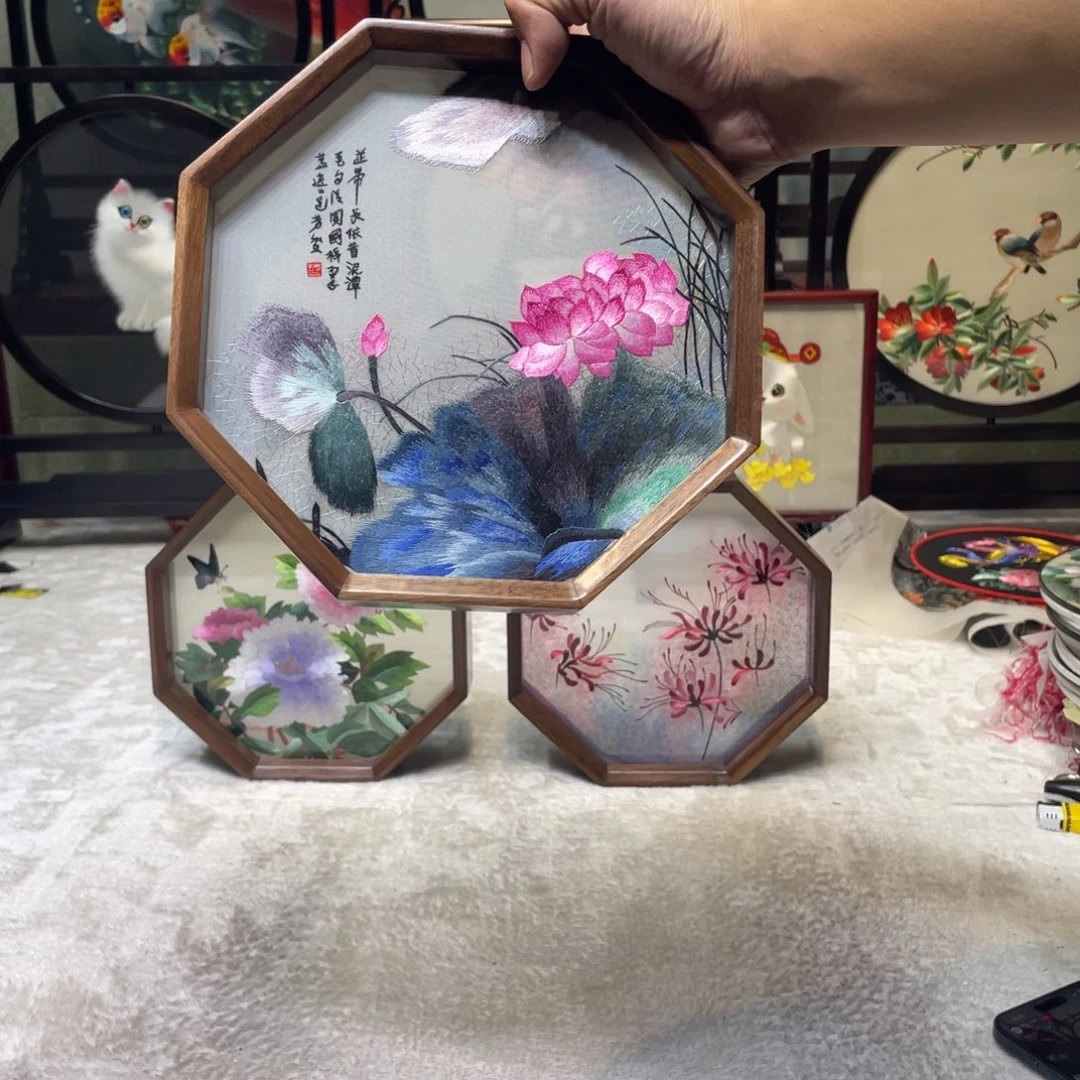 刺绣非遗传承刺绣摆件