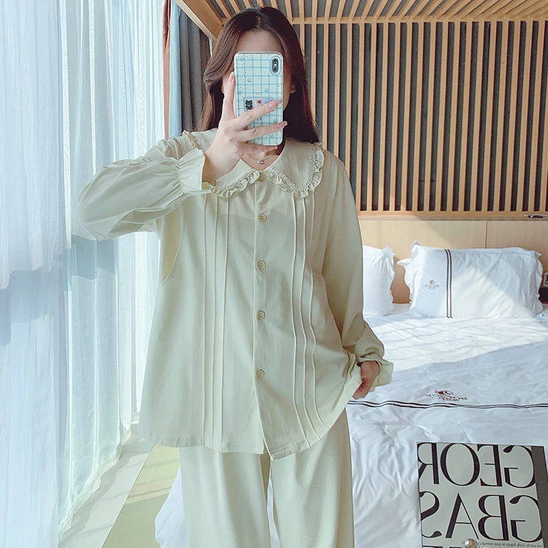 月子服春夏薄款棉产后65月份产妇哺乳喂奶衣怀孕期吸汗孕妇睡衣