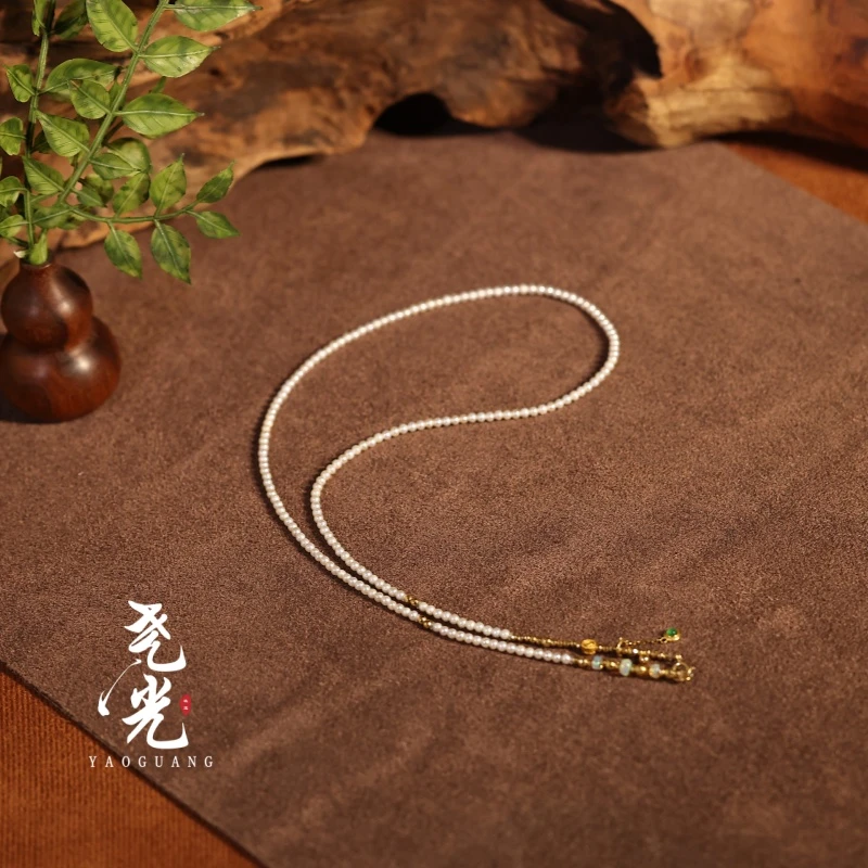 云裳丨18K金*淡水珍珠万能毛衣链*55公分