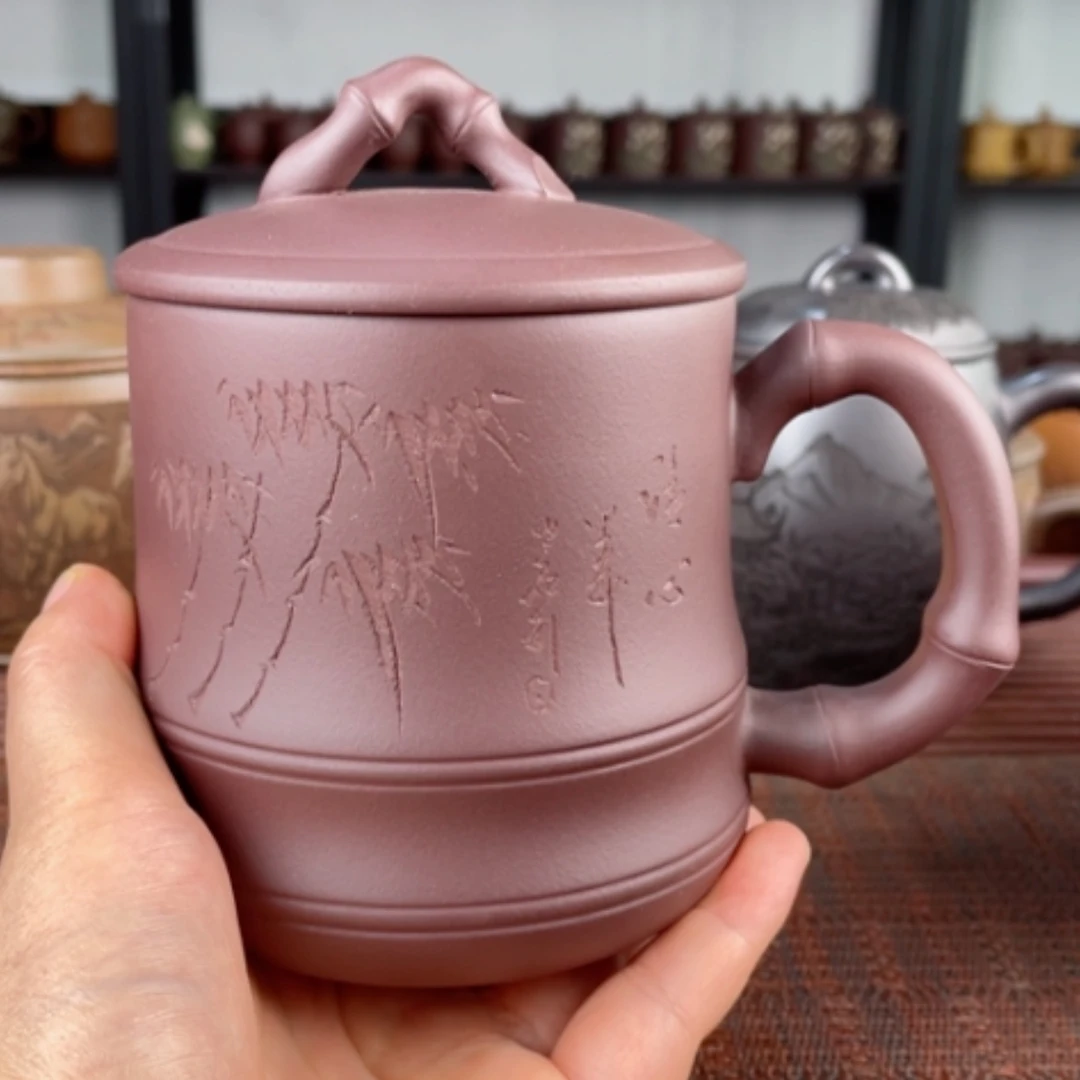【闪购商品】茶杯紫砂宜兴原矿紫砂盖杯