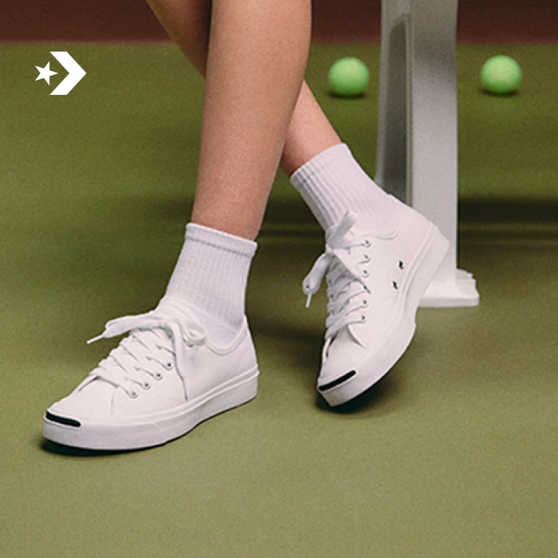 【开口笑】匡威JackPurcell男女休闲板鞋小白鞋CONVERSE 164057C