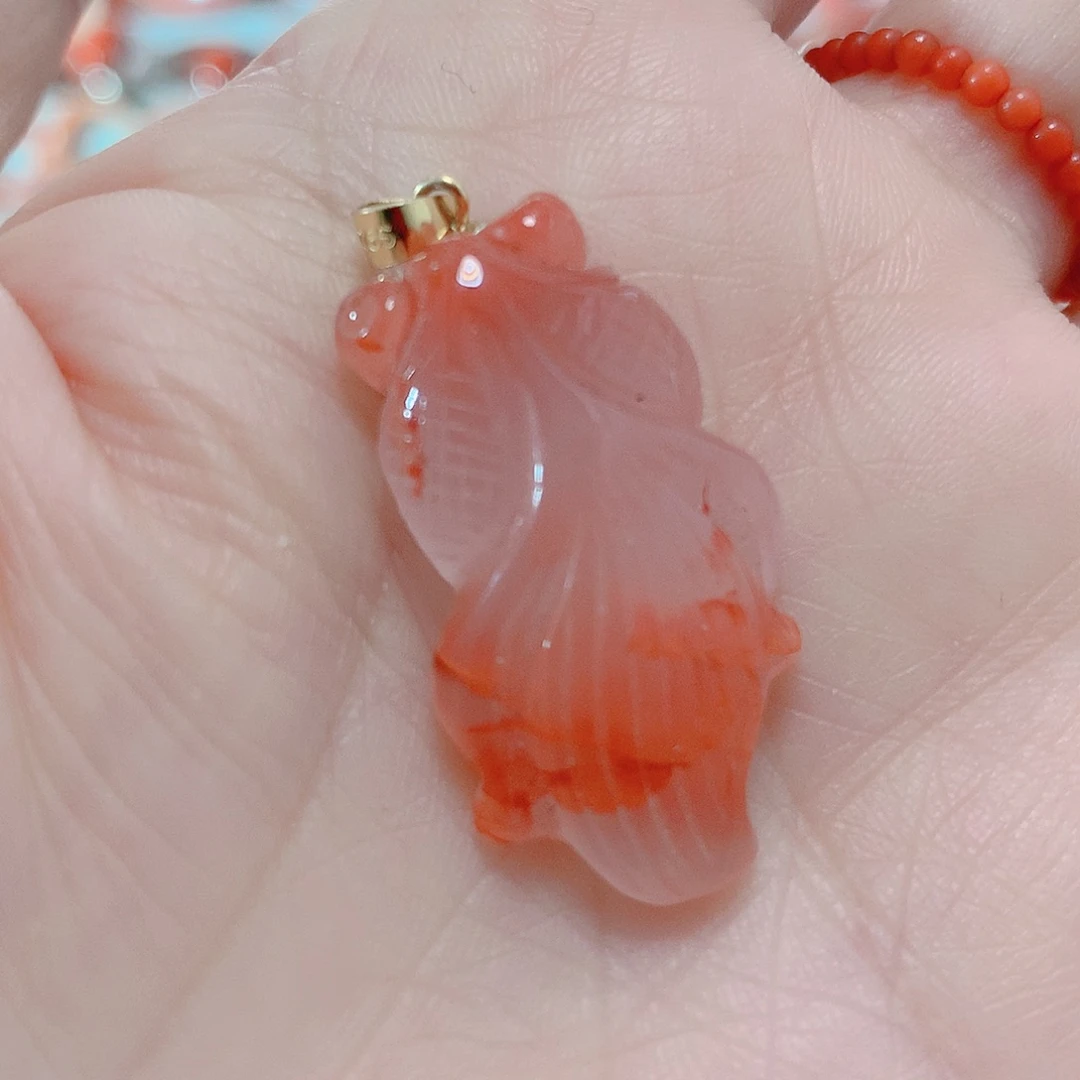 南红玛瑙吊坠(不含链)银S925镶嵌