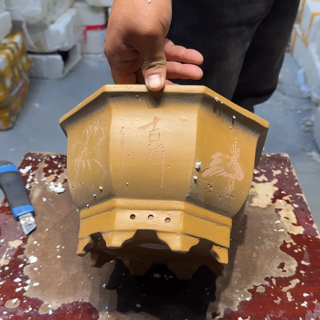 紫砂花盆口径27 23高度15