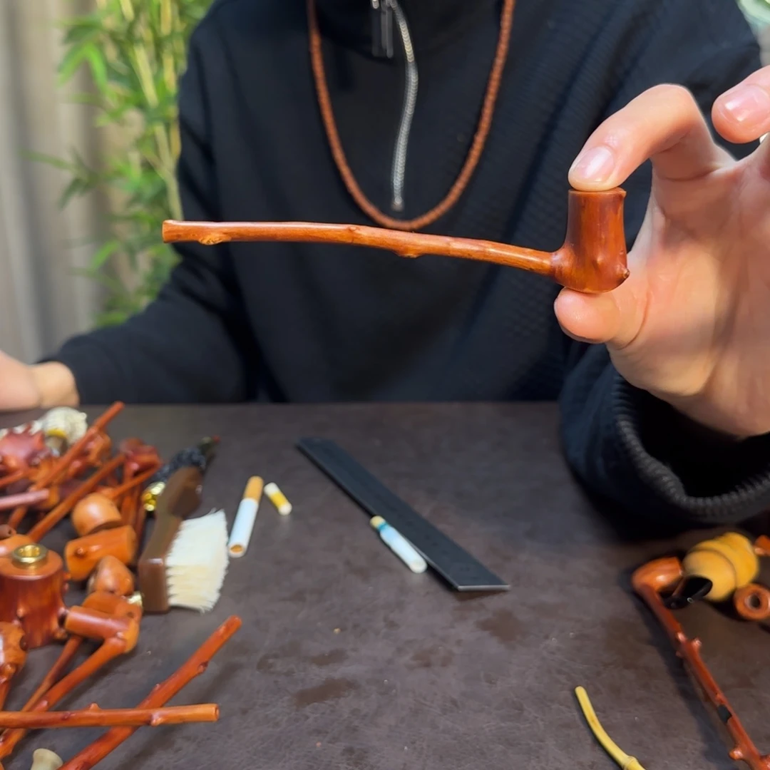 香榧木檬子木烟斗文玩手把件