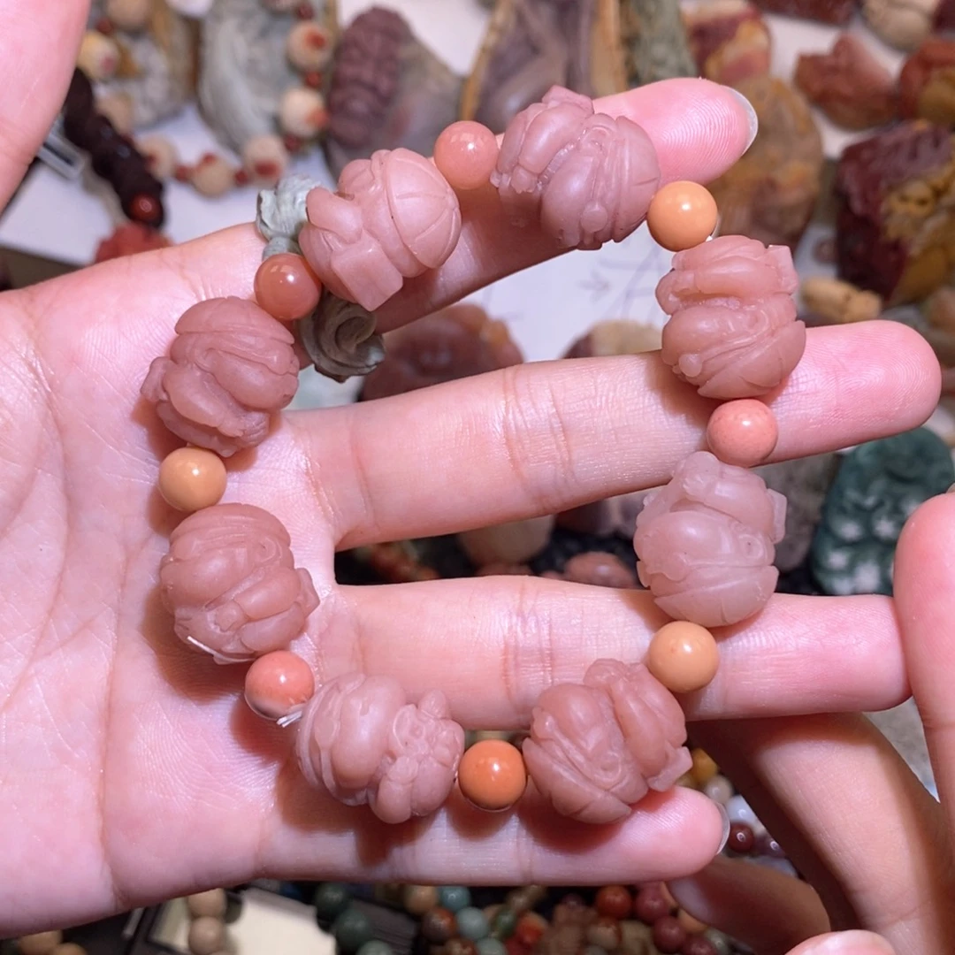 石英质玉（阿拉善玉）手链未镶嵌
