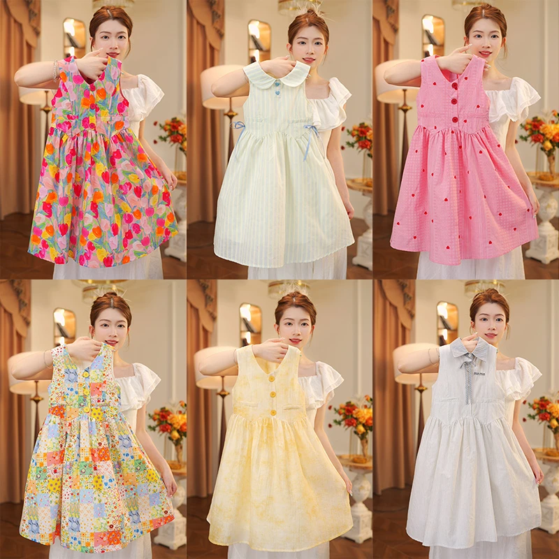 女童连衣裙2025夏季新款中大童儿童夏款洋气背心女孩韩版裙子