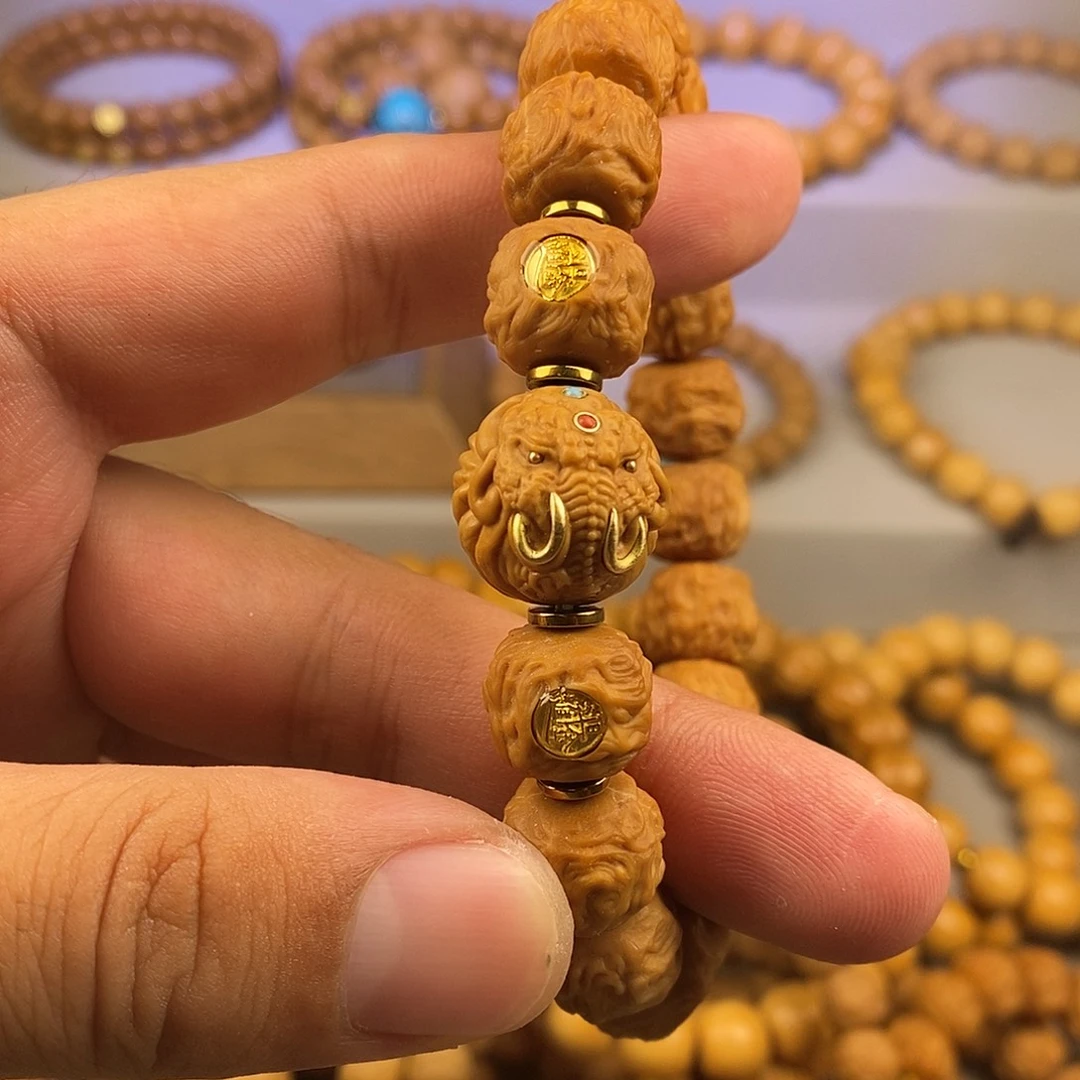 南***辞手串猴头核桃全品游龙像神