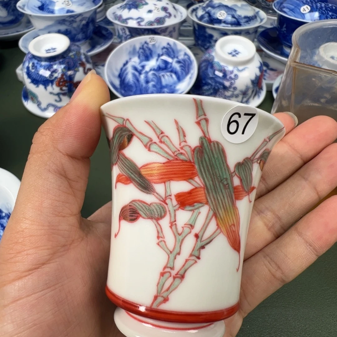 景德镇纯手工纯手绘茶具木木67