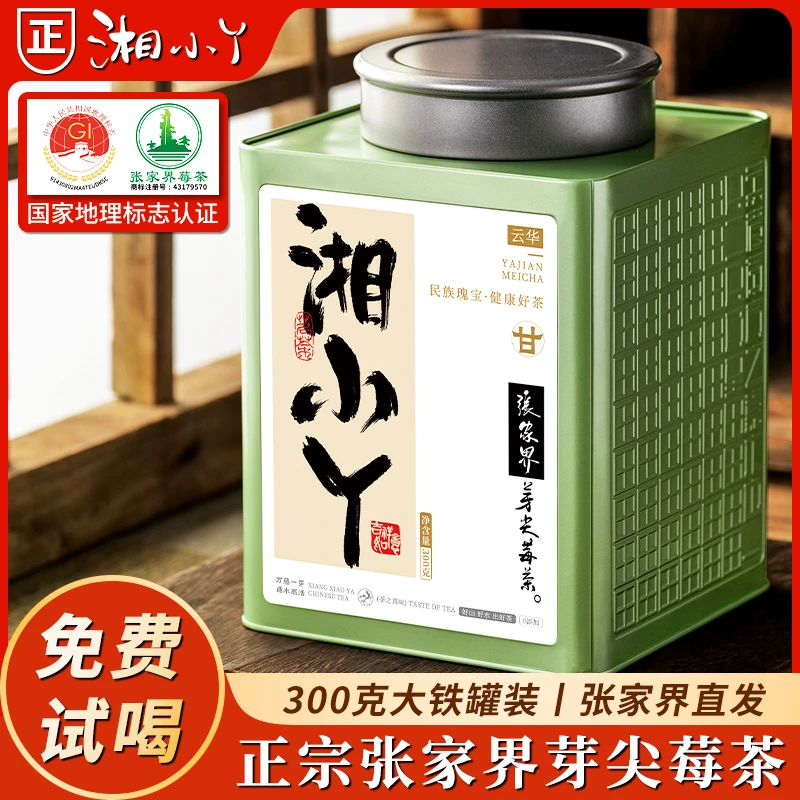 【湘小丫】正宗张家界特级芽尖莓茶湖南永顺霉茶恩施藤茶300g铁罐装