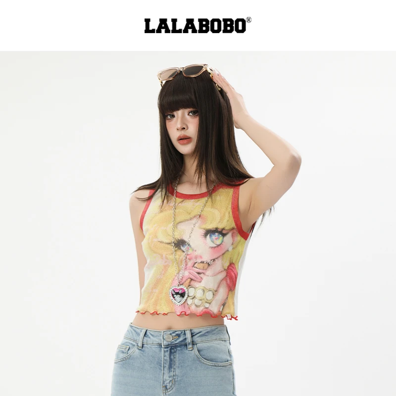 LALABOBO25蛇年新款修身显瘦百搭时尚针织背心