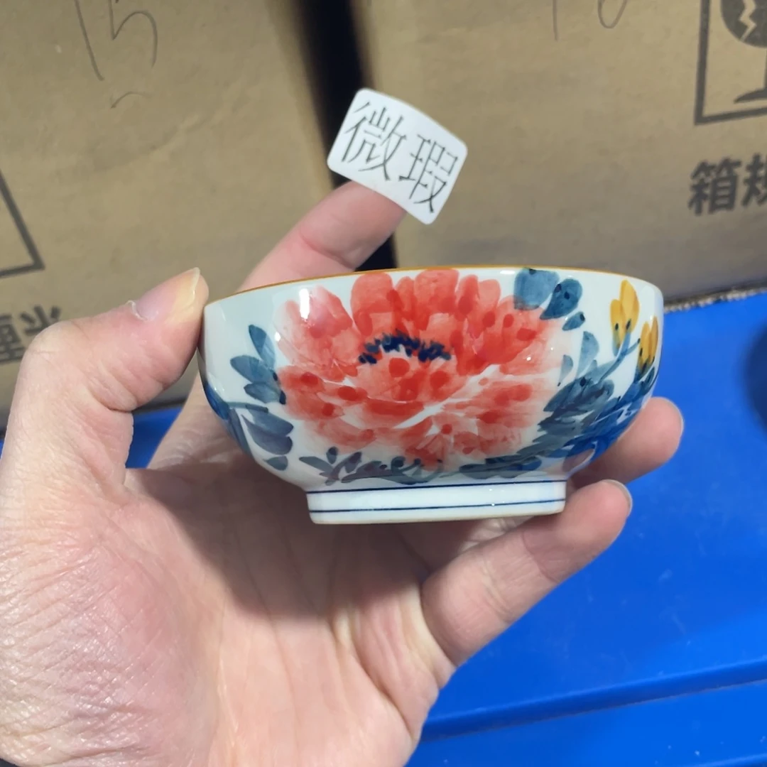 釉下手绘茶具微瑕