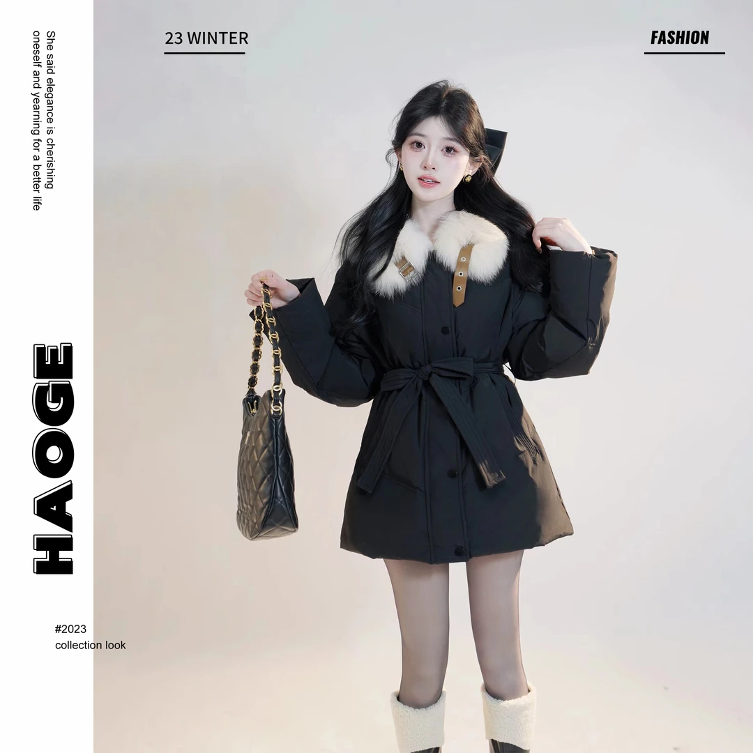 洋洋●玉龙雪山D3YRF9056A‘白鸭绒羽绒服莫奈花园风