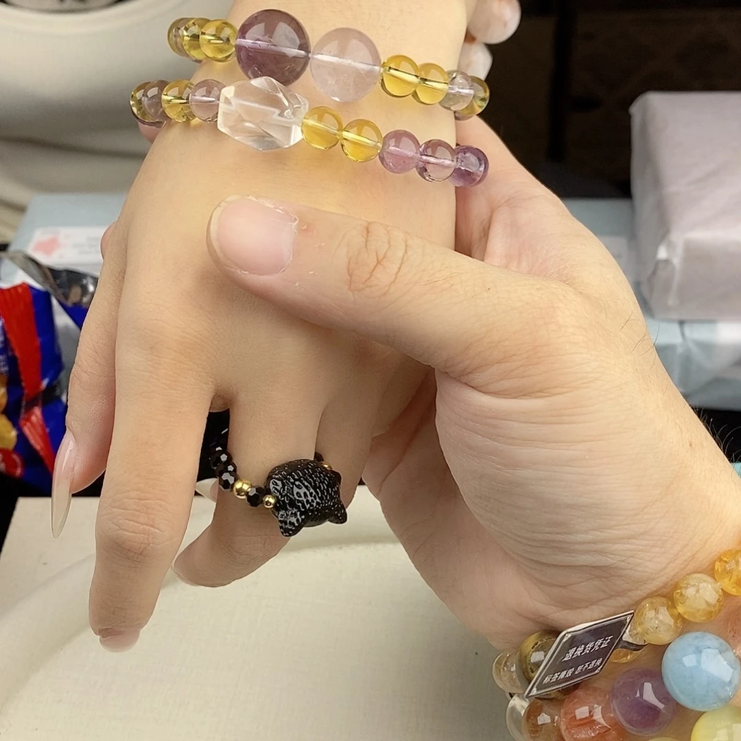 银S925镀金镶嵌手链水晶