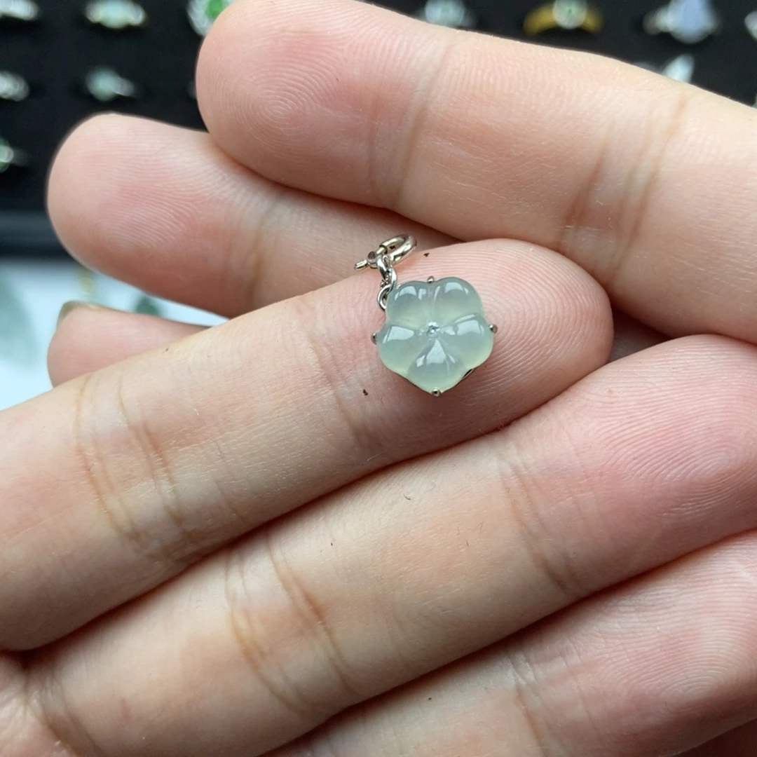 翡翠银S925镶嵌颈饰