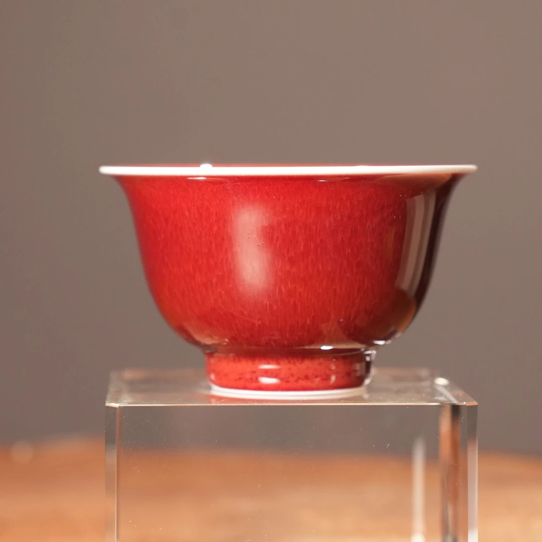 壹窑景德镇郎红压手杯