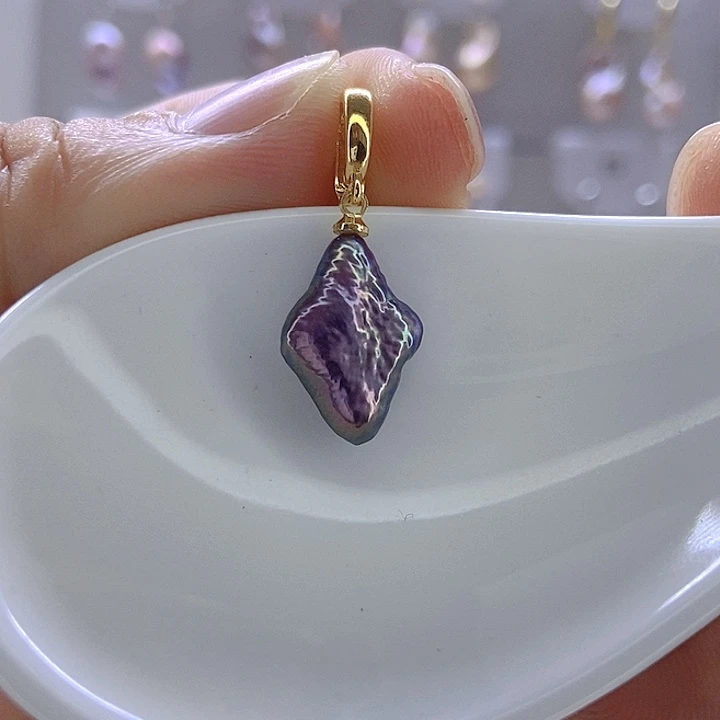 淡水珍珠银S925镶嵌颈饰45