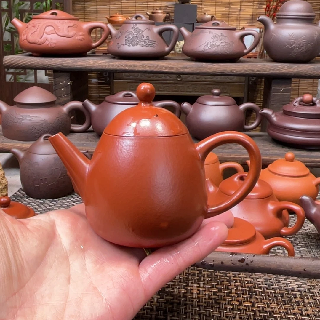 紫砂茶壶淡****风宜兴原矿紫砂手工制120