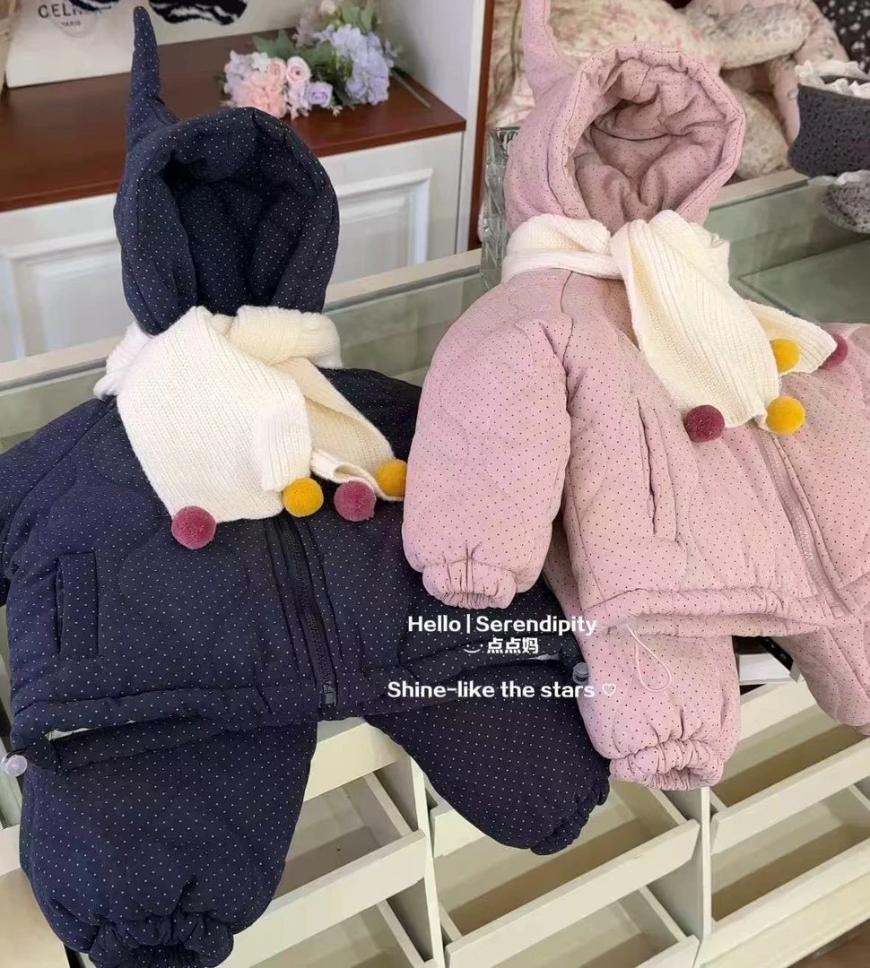 【DDM】2025新款儿童家居服男女童四层加厚保暖冬季家居服套装