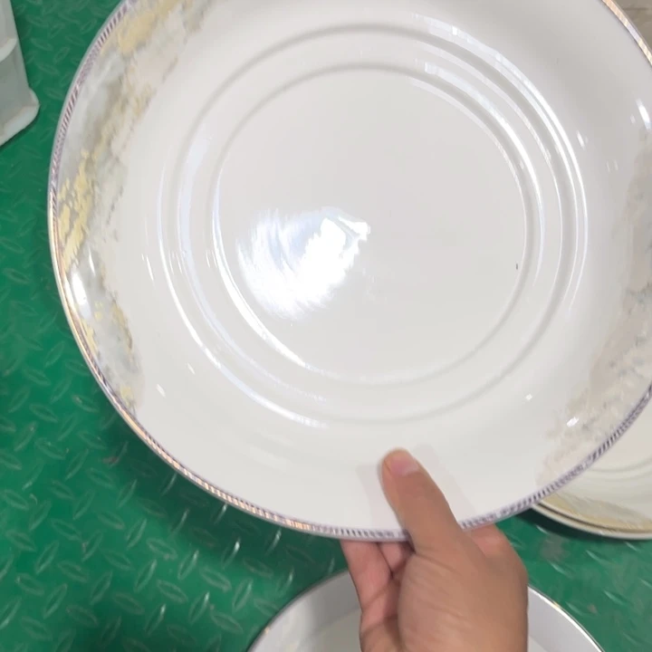 瓷片十寸大深盘两个微瑕