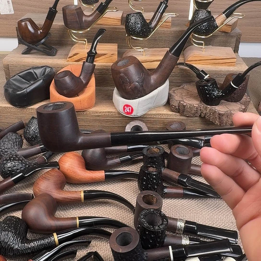 淘***语黑檀木黑檀木手工烟斗