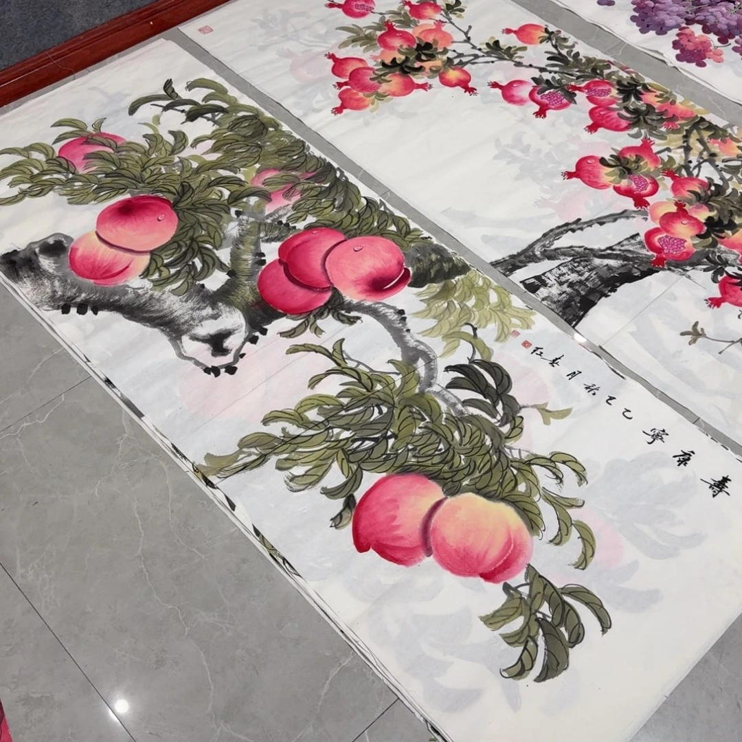 国画尺寸70X180纯手绘作品