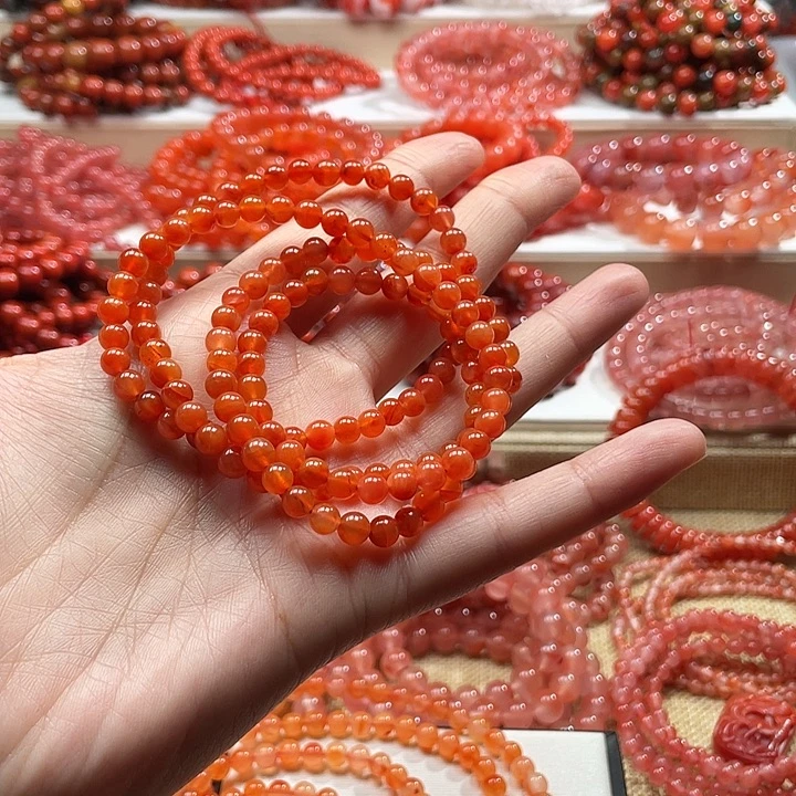 南红玛瑙未镶嵌手链