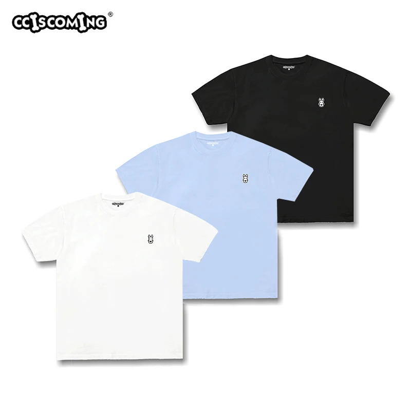 NPC潮牌CC系列绣花小标圆领短袖T恤男女同款CC22TE21
