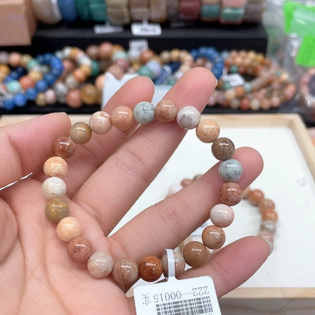 硅化珊瑚（珊瑚玉）手串未镶嵌小*果249