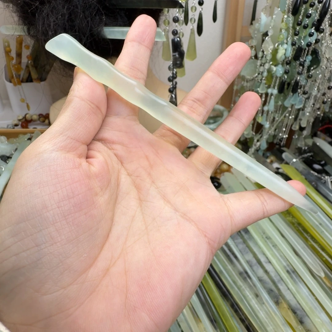 蛇纹石玉合金发饰
