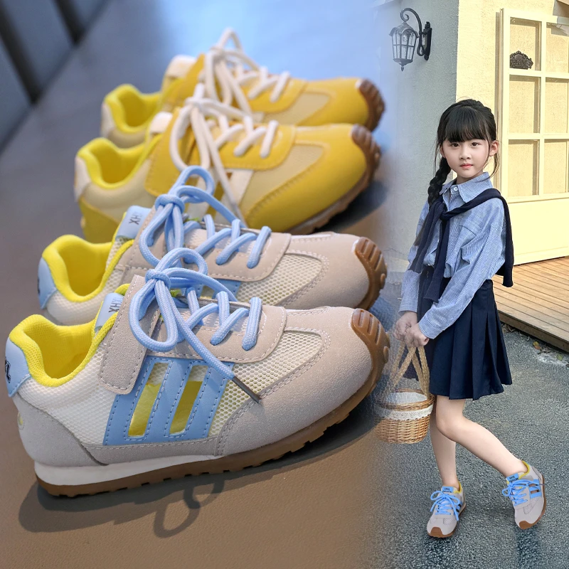 儿童框子鞋潮牌运动凉鞋2025夏季款女童单网阿甘鞋男童休闲德训鞋